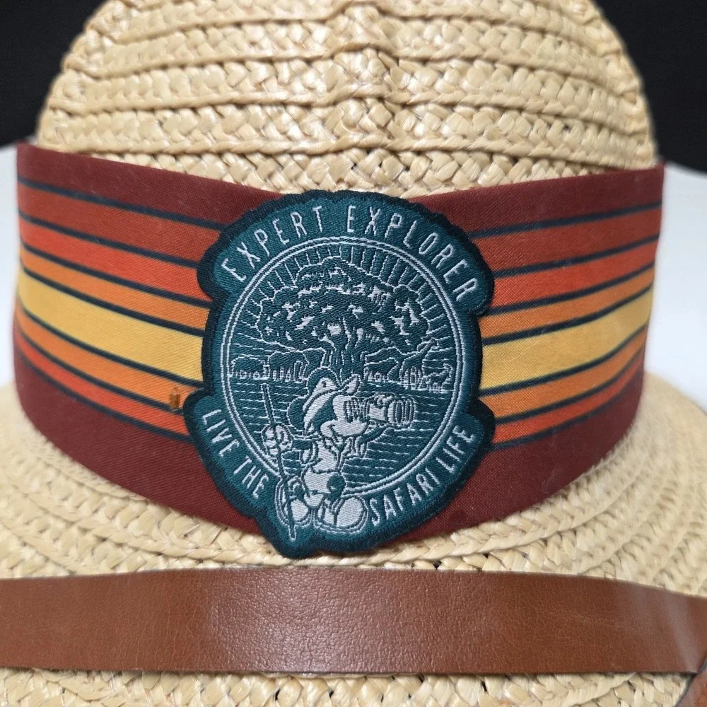 Disney Animal Kingdom Ears Hat Youth Safari Mickey Expert Explorer Straw Buckets